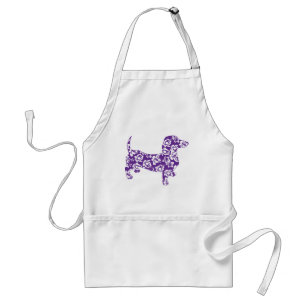 Aloha Purple Doxie Dachshund Standard Apron