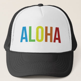 Aloha Rainbow Trucker Hat