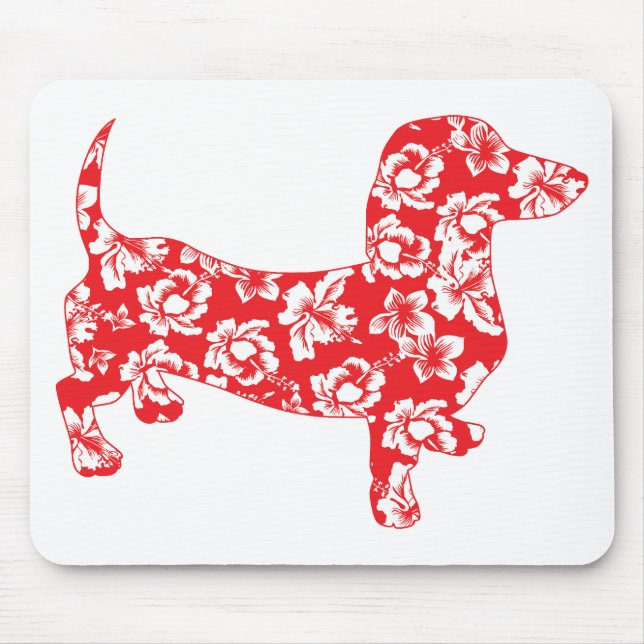 Aloha Red Doxies Mouse Pad (Front)