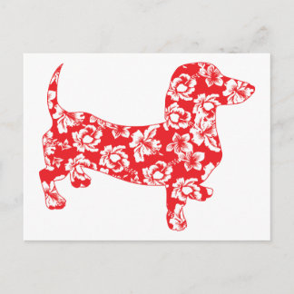 Aloha Red Doxies Postcard