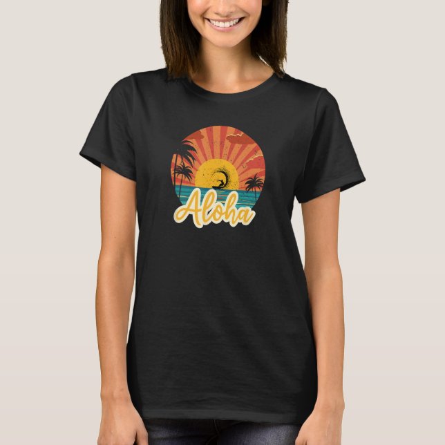 Aloha Retro sunset aloha tee (Front)