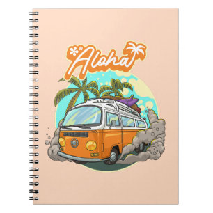 Aloha Retro Surf Van Notebook