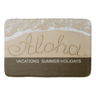 Aloha sand word bath mat