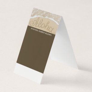 Aloha sand word business card