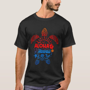 Aloha sea turtle tropical hawaii summer beach T-Shirt