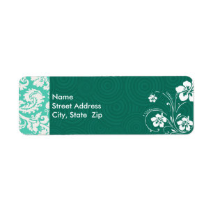Aloha; Seafoam Green Damask