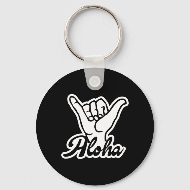 Aloha Shaka Hand, Hang Loose sign Keychain (Front)