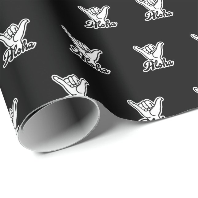 Aloha Shaka Hand, Hang Loose sign Wrapping Paper (Roll Corner)