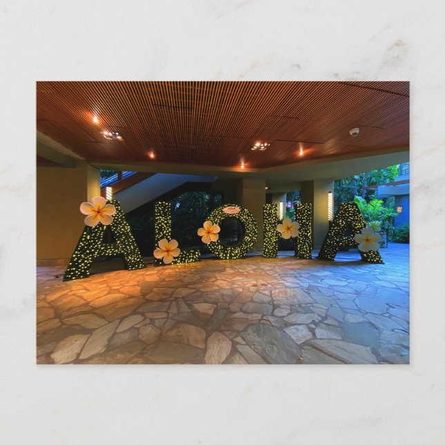 Aloha Sign #2 Postcard (Front)