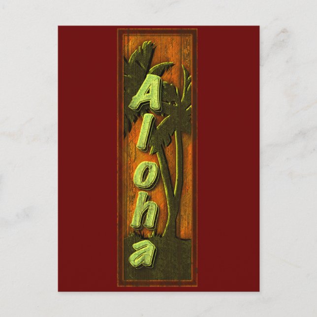Aloha sign postcard (Front)