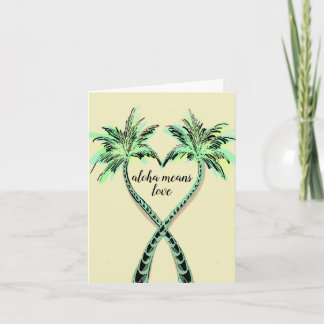 Aloha Signifie Aimer Sm 4" x 5,6" Carte de voeux p