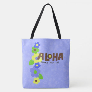 Aloha Signifie Bonjour Hawaiian Hibiscus Beach Sac