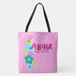 Aloha Signifie Bonjour Hawaiian Hibiscus Beach Sac