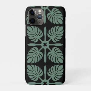 Aloha Spirit Hawaiian Quilt - Monstera & Paddles T iPhone 11 Pro Case