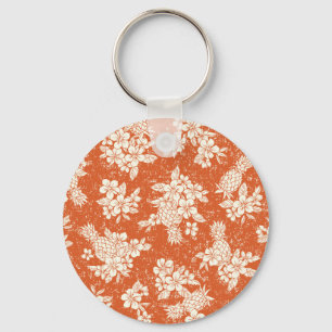 Aloha Spirit: Hibiscus-Pineapple Harmony. Keychain