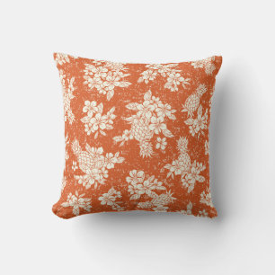 Aloha Spirit: Hibiscus-Pineapple Harmony. Throw Pillow