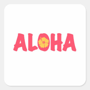 Aloha Square Sticker