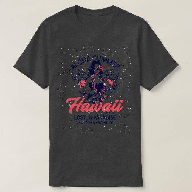 aloha summer hawaii lost in paradise TShirt (Design Front)