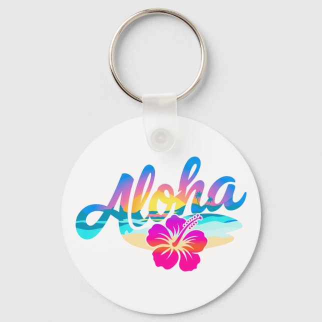 Aloha Summer  Keychain (Front)