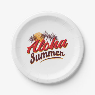 Aloha Summer Paper Plate