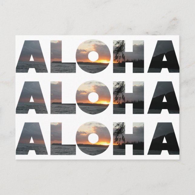 Aloha Sunset Postcard (Front)