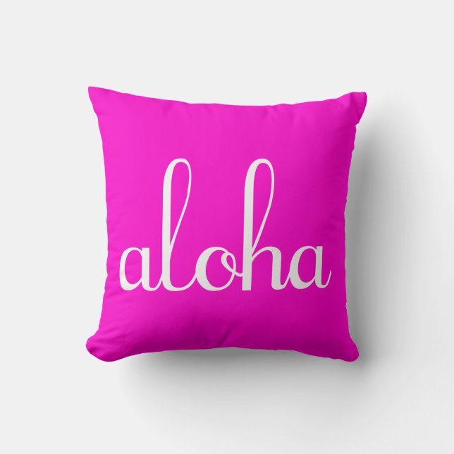 Aloha! Throw Pillow (Front)