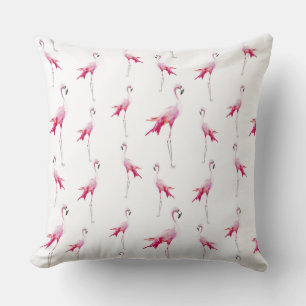 Aloha Tropical Bird Flamingo Pattern Throw Pillow