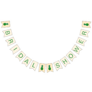 Aloha Tropical Bridal Shower Bunting Flags