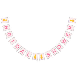Aloha Tropical Bridal Shower Bunting Flags