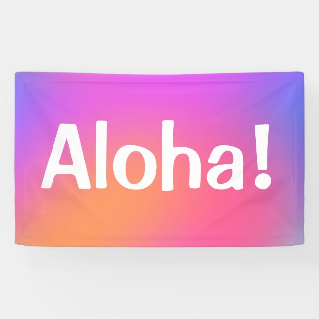 Aloha! Tropical Colours Luau Banner (Horizontal)