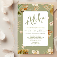 Aloha tropical floral baby shower