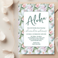 Aloha tropical floral baby shower