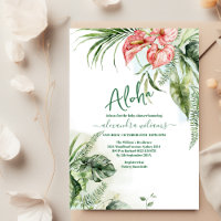 Aloha tropical floral baby shower