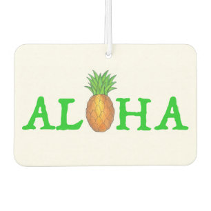 ALOHA Tropical Hawaiian Island Pineapple Fruit Air Freshener