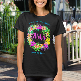 Aloha Tropical Hawaiian Luau Graduation T-Shirt