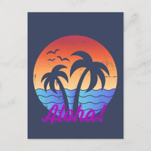 Aloha -  Tropical Hawaiian Sunset Postcard
