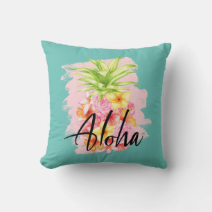 Aloha Tropical Home Decor Throw Pillow