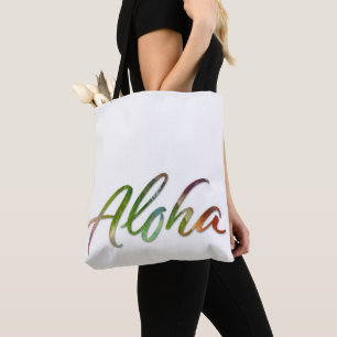 Aloha - Tropical Lettering - Hawaii Hawai'i Nature Tote Bag