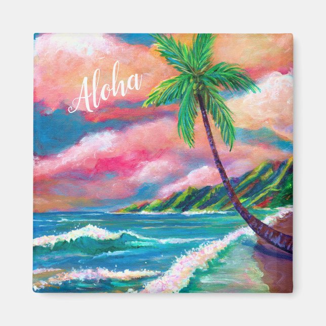 Aloha Tropical Na Pali Coast de Kauai Magnet (Devant)