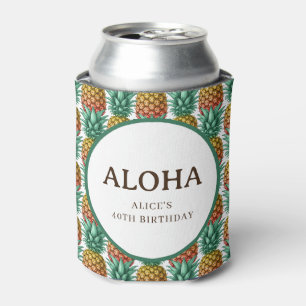 Aloha Tropical party with pineapple Can Cooler