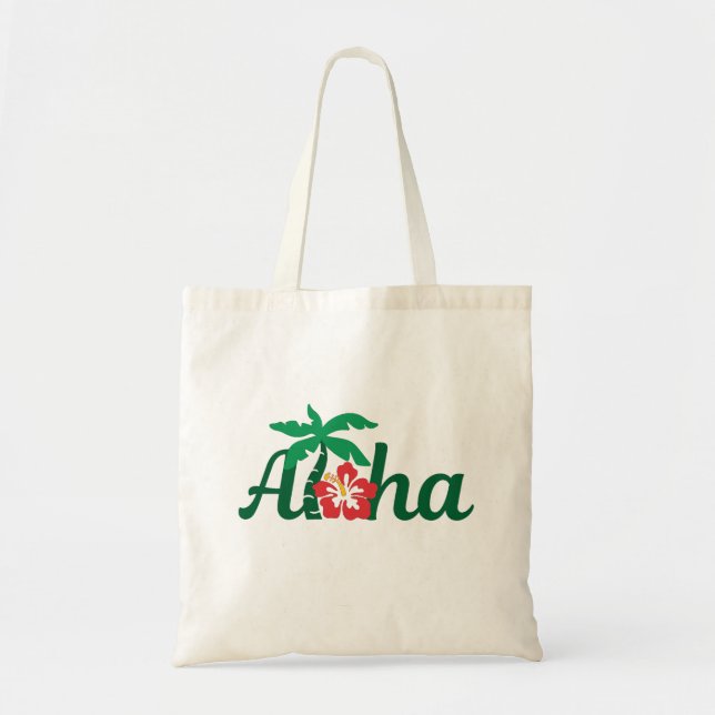 Aloha Tropical Tote Bag (Front)