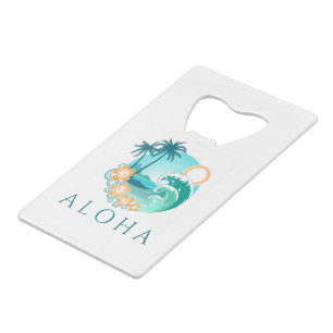 Aloha Tropical Wallet Bottle Opener