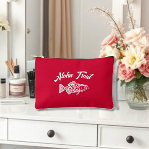 Aloha Trout-Hawaiian Cherry Red Accessory Pouch