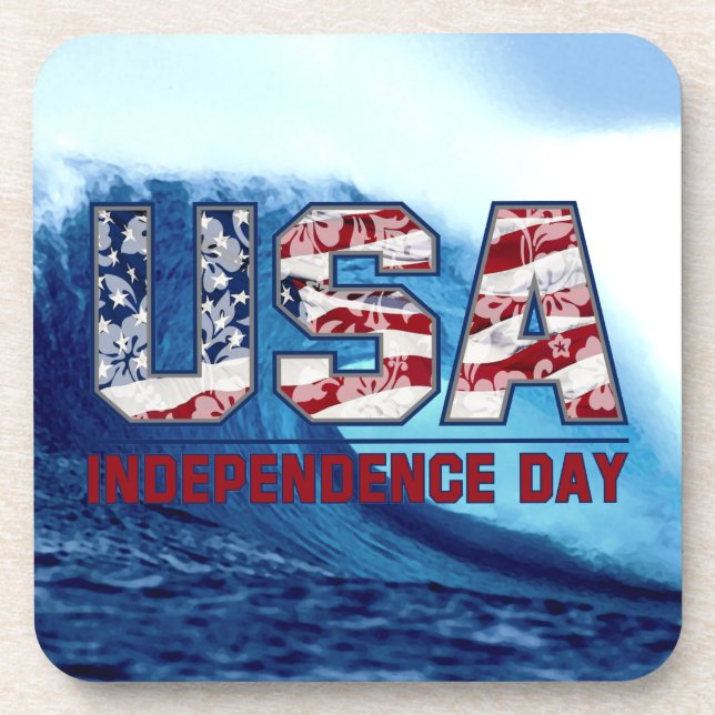 Aloha USA Hawaiian Wave Dessous de verre (Devant)