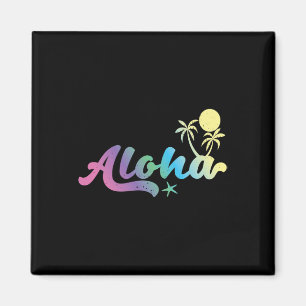 Aloha Vaporwave 80s Retro Hawaiian Boys Girls Magnet