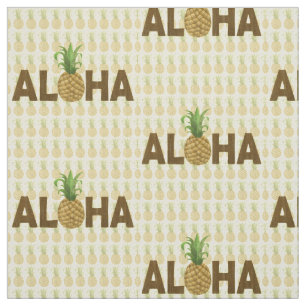 Aloha Vintage Pineapple Hawaiian Hawaii Fabric