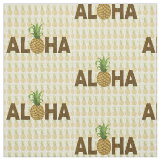 Aloha Vintage Pineapple Hawaiian Hawaii Fabric