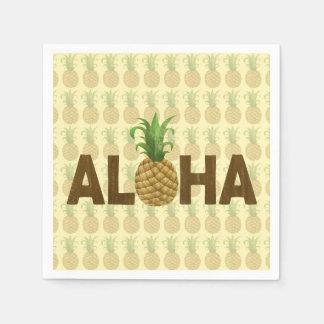 Aloha Vintage Pineapple Hawaiian Hawaii Napkin