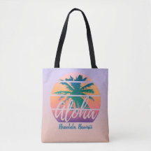Aloha Vintage Tropical Sunset Customizable