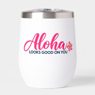 Aloha vous va bien design de tumbler rose